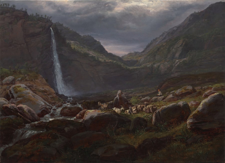 Feige Waterfall (Feigefossen), Lysterfjord, Norway
