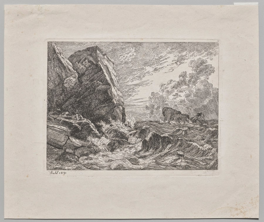 Norwegian Seacoast During a Storm
