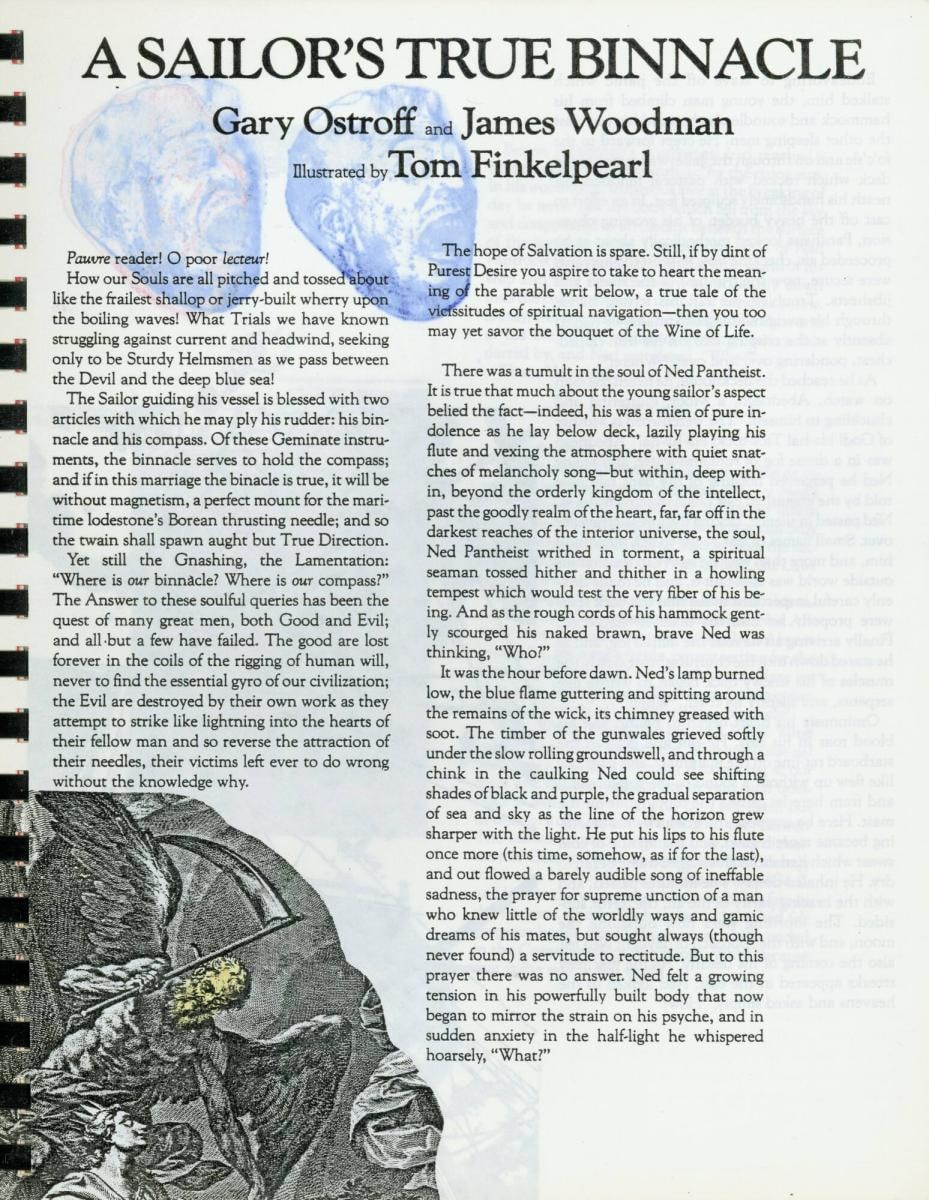 A Sailor's True Binnacle, by Gary Ostroff and James Woodman. Illustrated by Tom Finkelpearl.