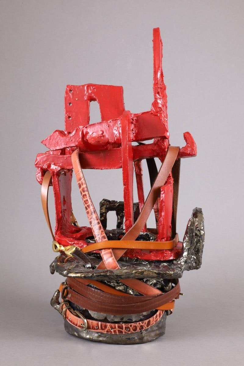Untitled (red with belts)
