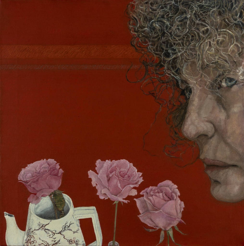 Self-Portrait with Roses