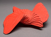 Untitled red sculpture of study for sculpture