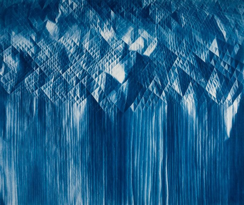 Folded Cyanotype 328