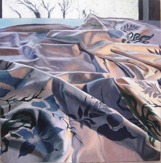 Cloth with Blue Flowers