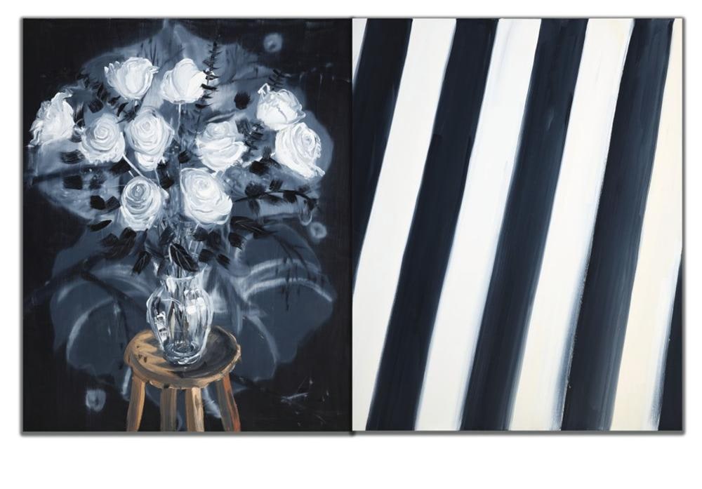 Diptych (Roses, Stripe, Morning Glory), 2010