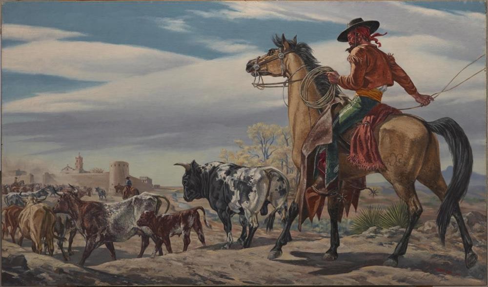 Cattle on an Early Mexican Hacienda