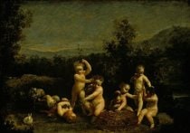 Putti Frolicking with Birds