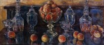 Still Life with Peaches and Old Glass