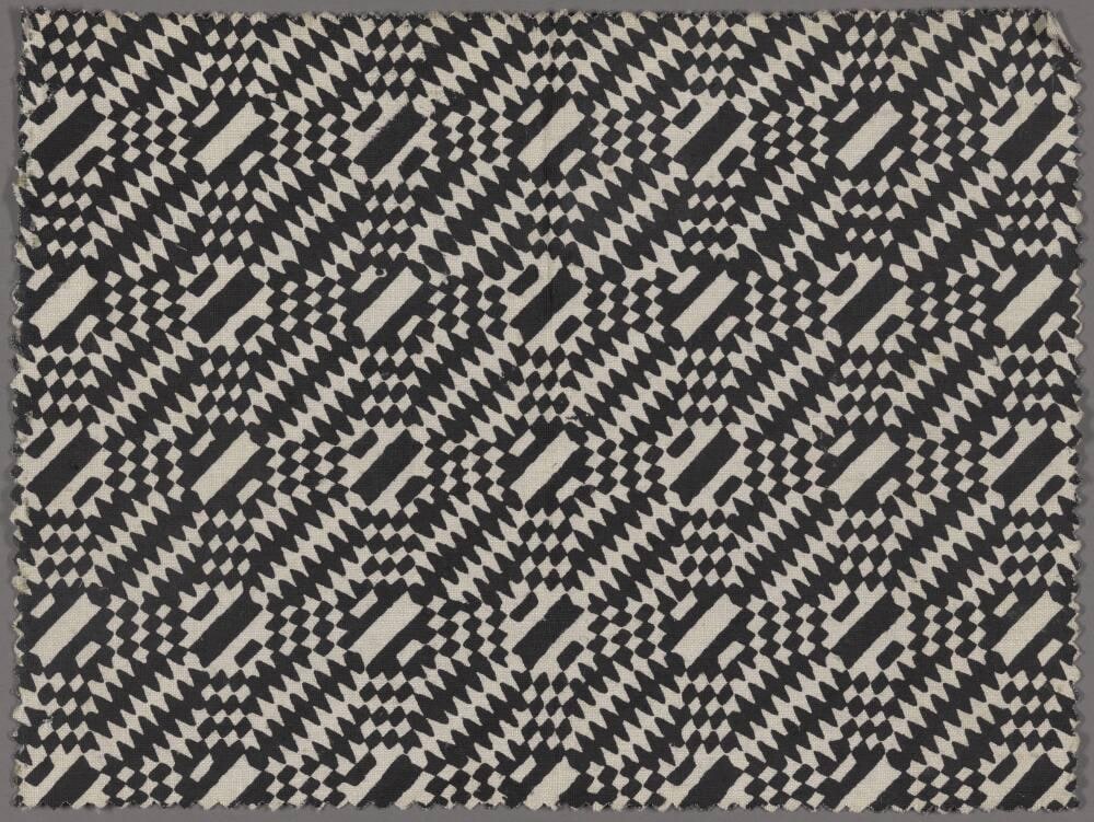 Amsel (Blackbird) Textile Sample, Wiener Werkstätte no. 32