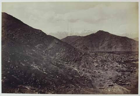 Panorama Of The City Of Cabul & Surroundings. Taken from Bala Buhj. Shepur in the Distance.