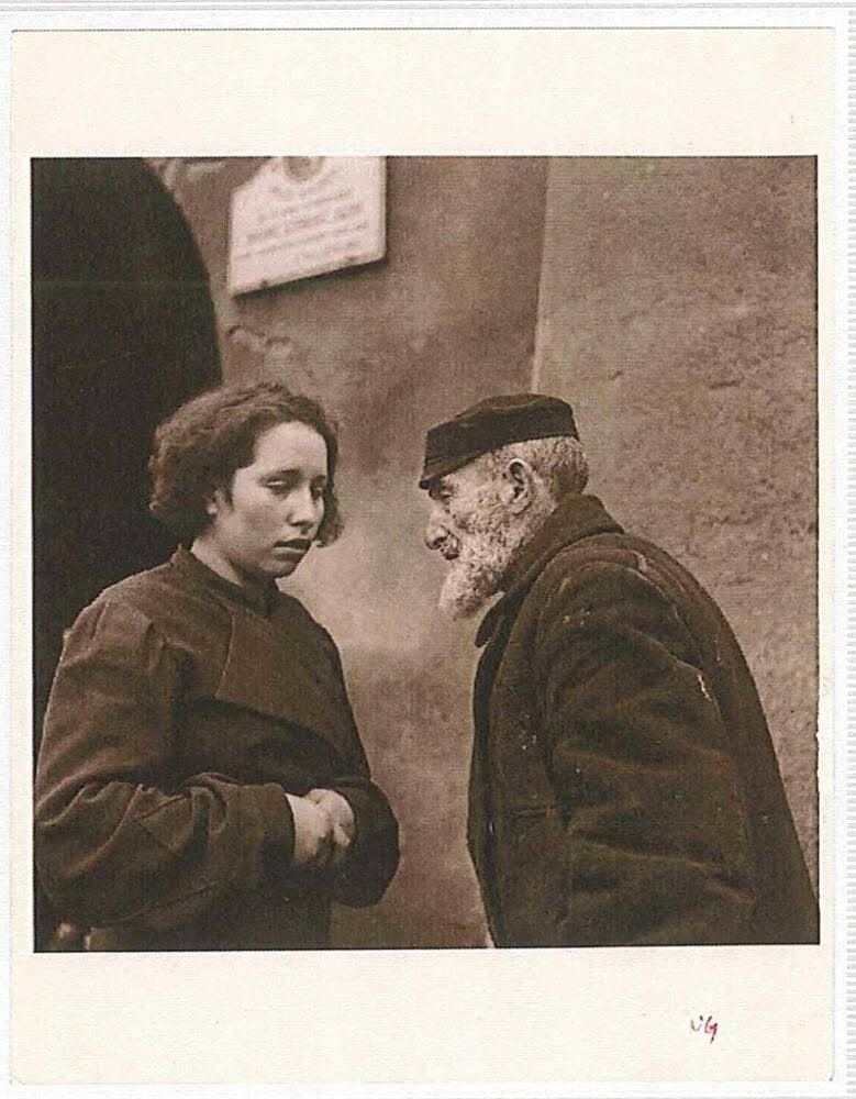 Grandfather and granddaughter, Warsaw