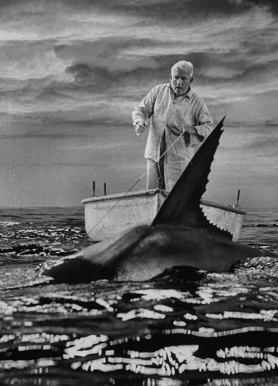[Spencer Tracy in "Old Man and the Sea"]
