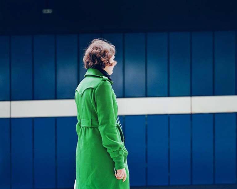 Girl in a Green Coat