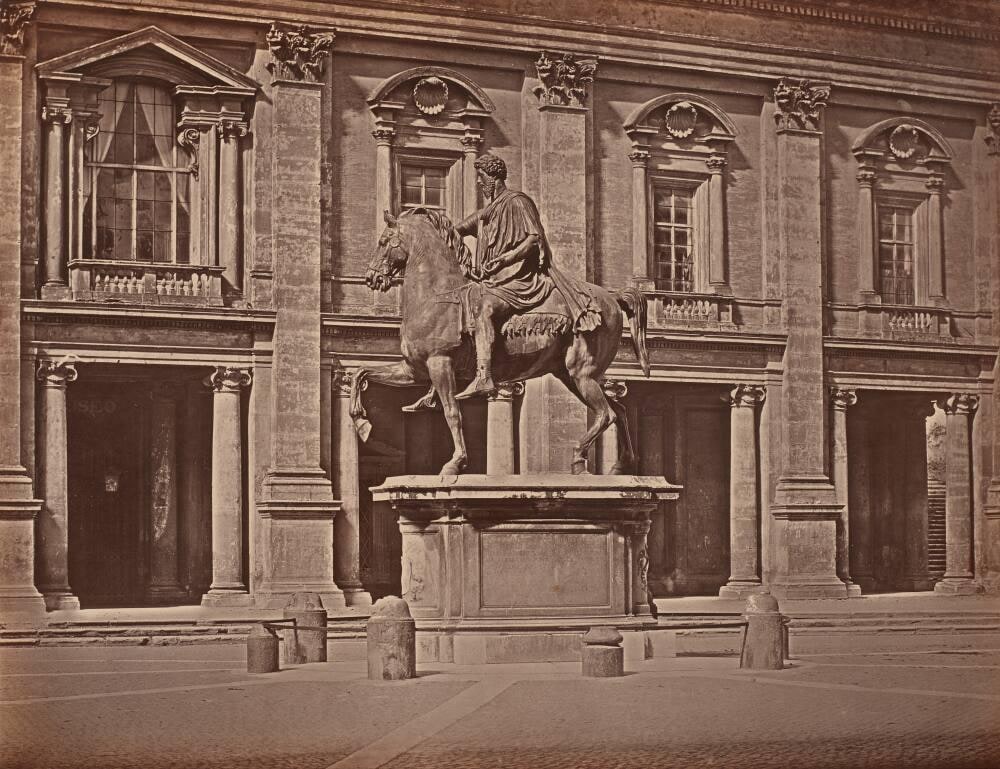 Statue of Marcus Aurelius on the Piazza del Campidoglio