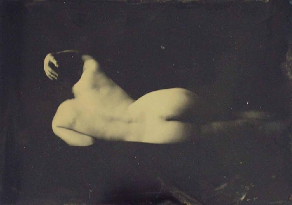Academy Figure (Reclining Nude, Hand on Head)