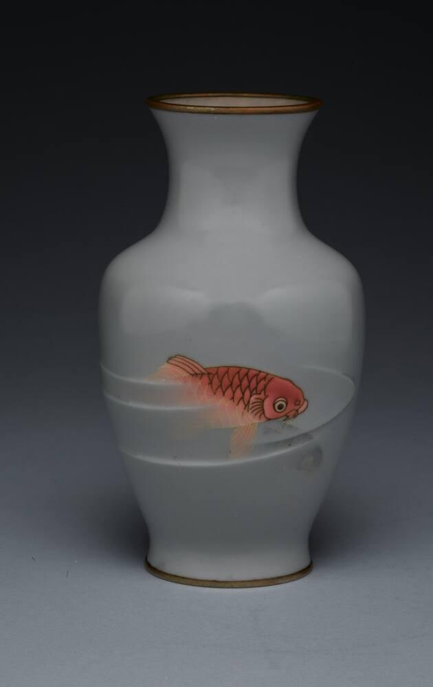 Vase with koi and waves