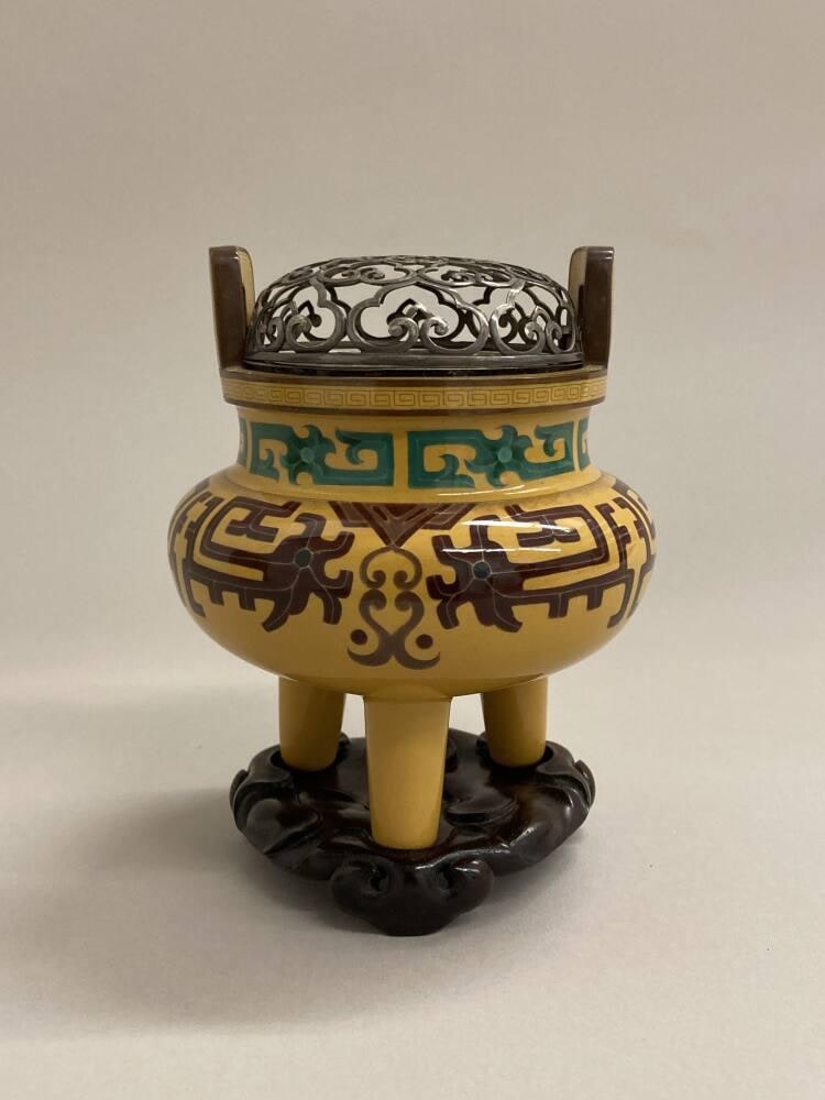 Koro in the Form of Archaic Chinese Bronze Censer