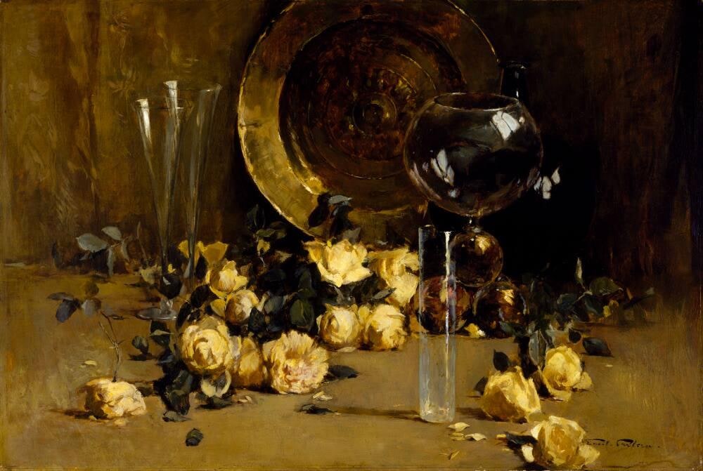 Still Life with Yellow Roses