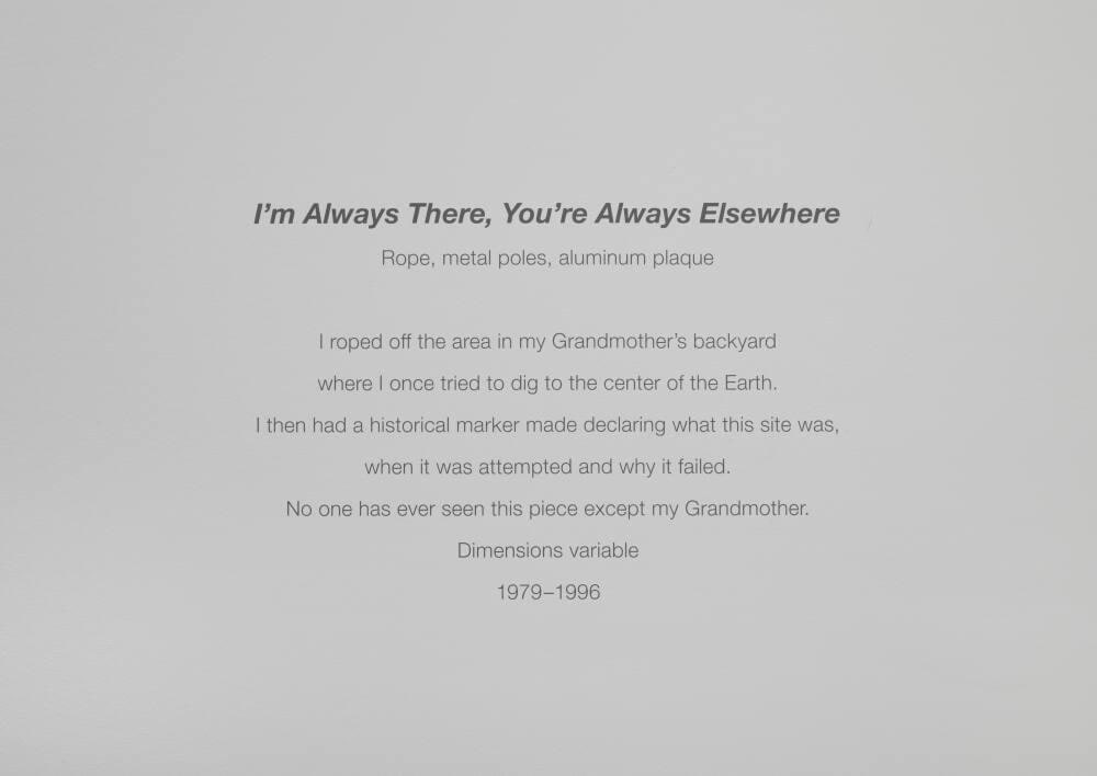 I'm Always There, You're Always Elsewhere