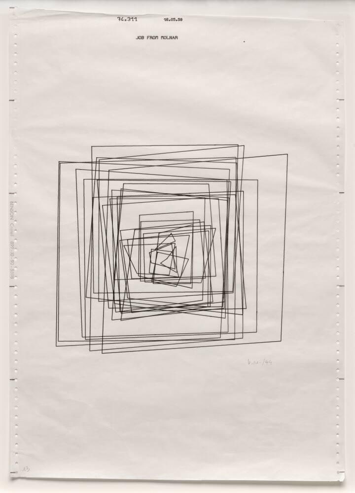 Hypertransformation of 20 Concentric Squares