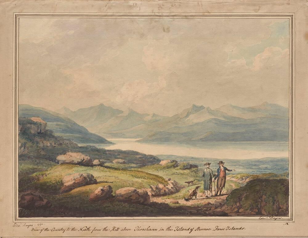 "View of the Country to the North from the Hill above Thorshaven in the Island of Stromoe Faroe Islands"