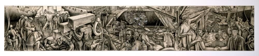 Longshoreman Mural Sketch