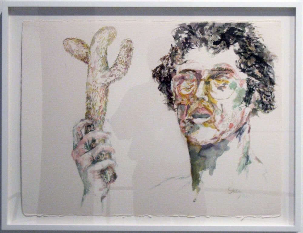 Self-Portrait with Cactus