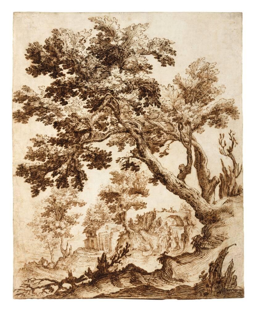 Landscape with Tree and Mill