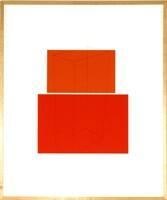 Pale Over Rich Orange, Arched Transparent Standing Box