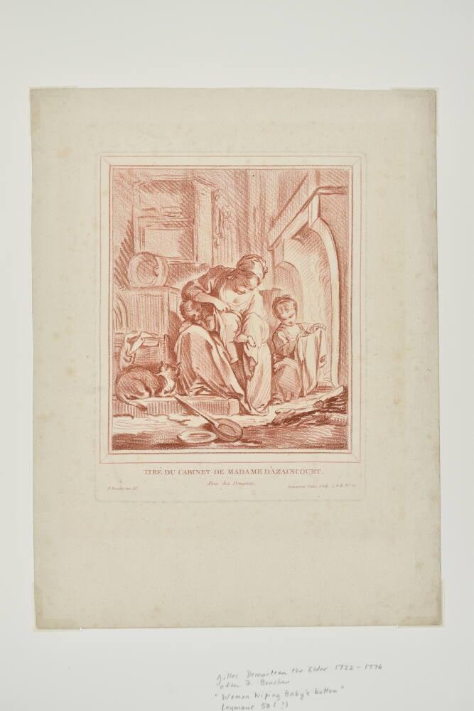 La mere de famille (Woman wiping baby’s bottom)