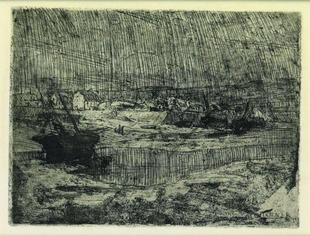 Fishing Boats at Shore, Brittany