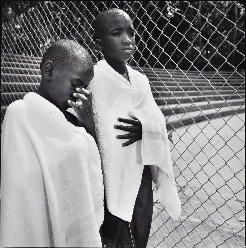Anthony Garrett and friend, Astoria Pool, Bronx