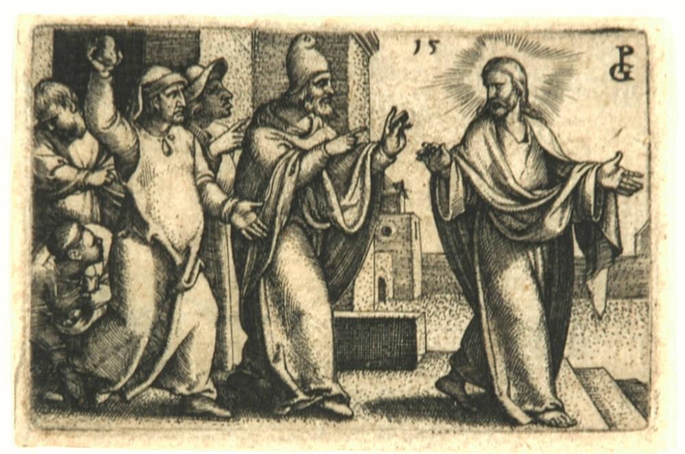 The Pharisees Threatening to Stone Christ