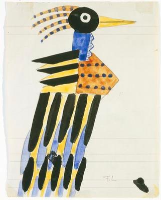Costume design for Bird in La Création du Monde (The Creation of the World)