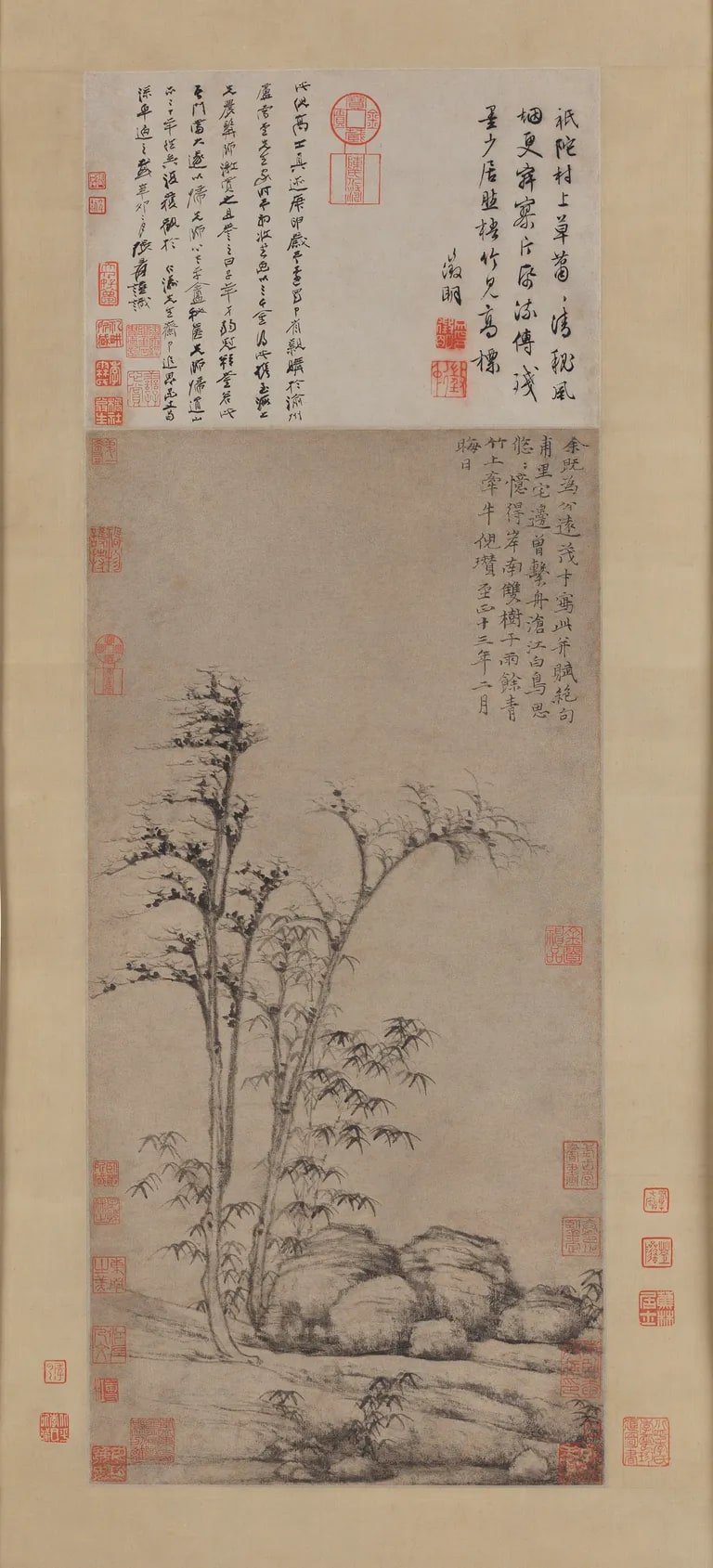 Twin Trees by the South Bank (An nan shuang shu tu 岸南雙樹圖)