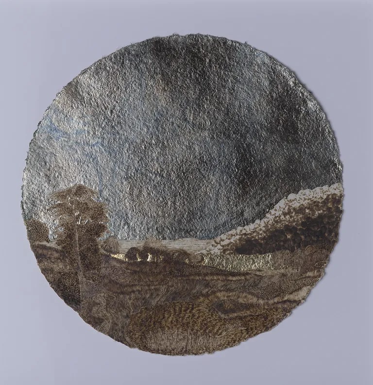 Landscape with Rainbow under Moonlight at Midnight (for R. S. D.)