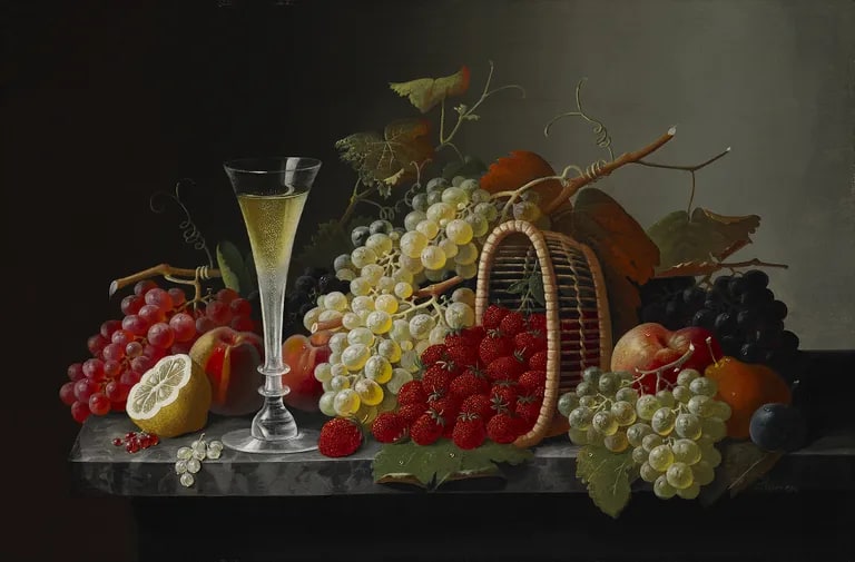 Still Life with Fruit and Champagne