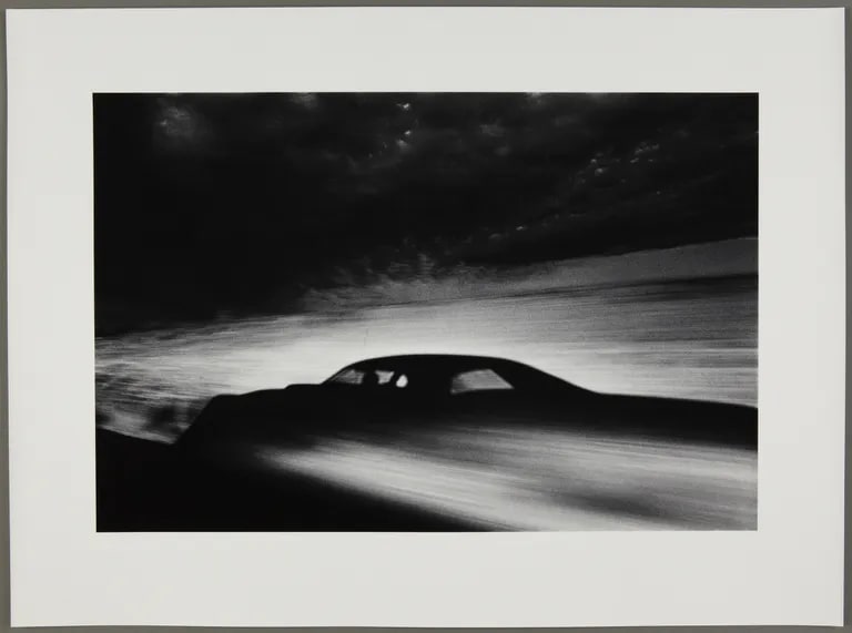 Shadow of a Car Driving Through the Desert, Arizona