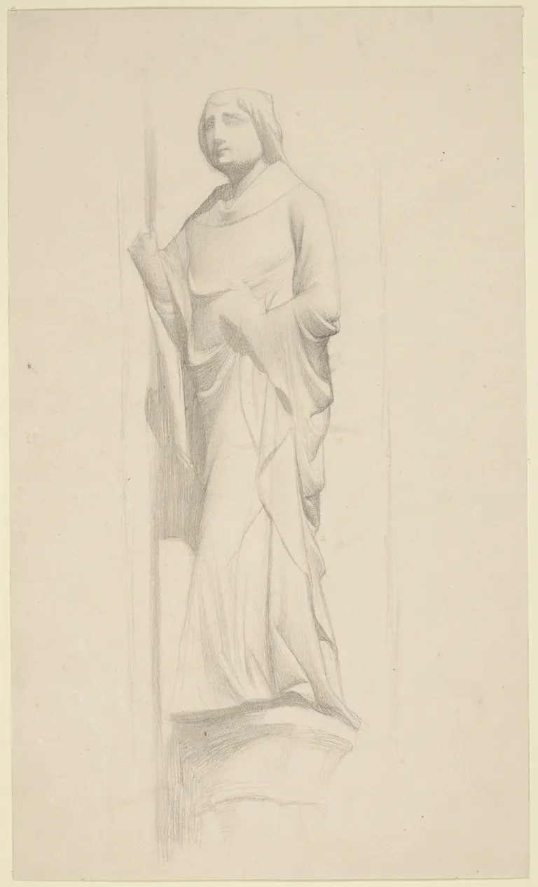 Statue, Chapter House portal, Salisbury Cathedral
