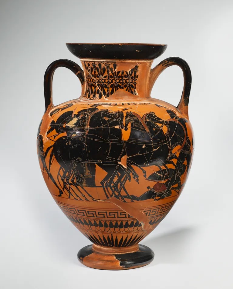 Neck-amphora (storage vessel) depicting the battle between the gods and the giants