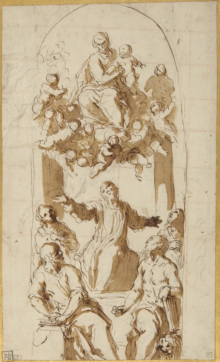 The Madonna in Glory Appearing to Five Saints