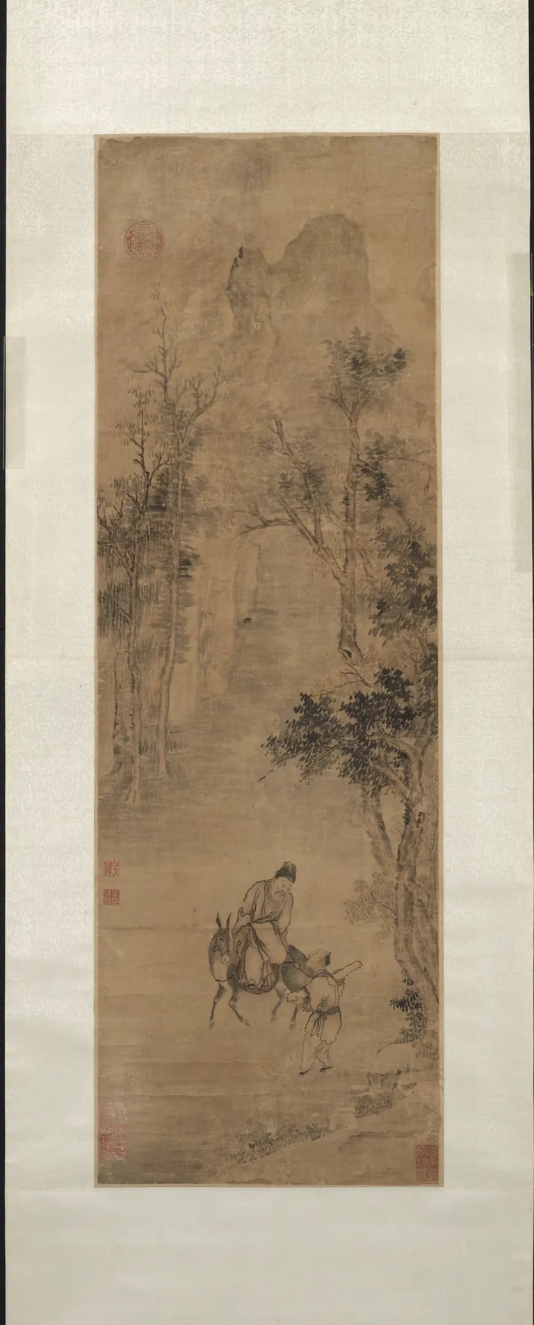Man on Donkey, in Ming style
