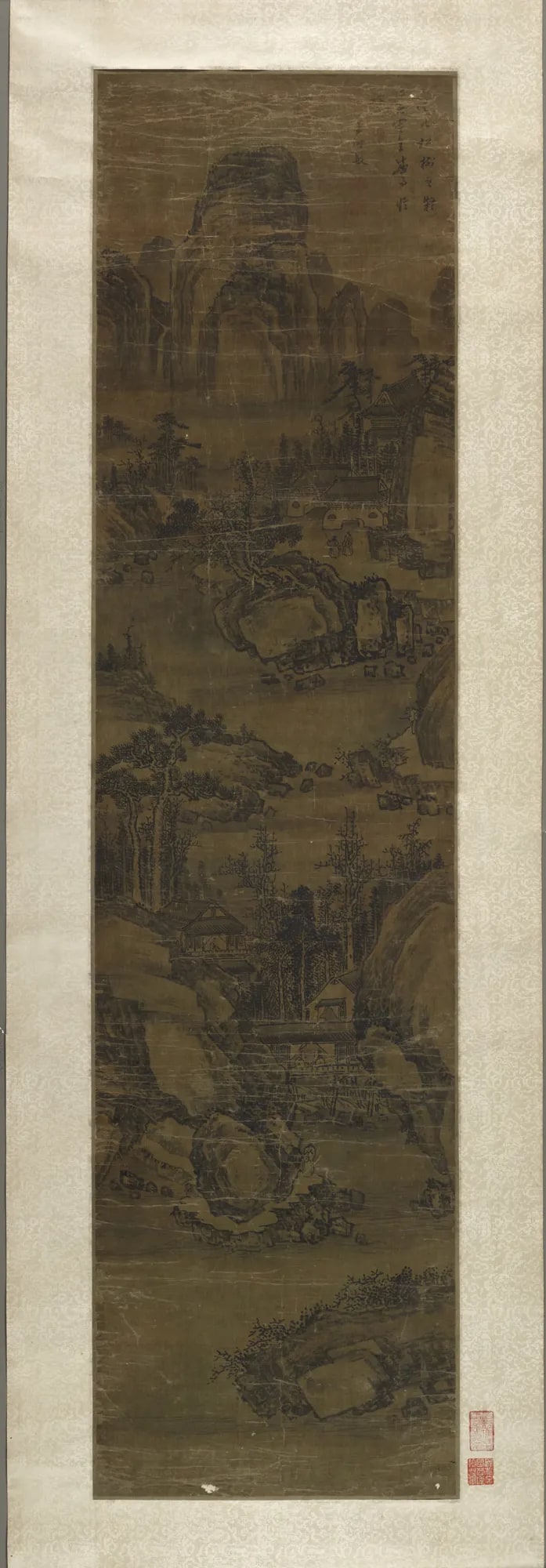 Landscape with Temple, in Qing style