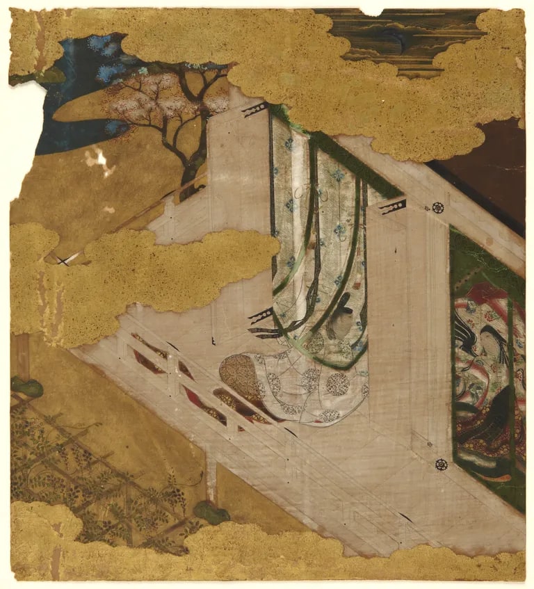 Chapter “Writing Practice” from the Tale of Genji (chapter 53 Tenarai 手習い)