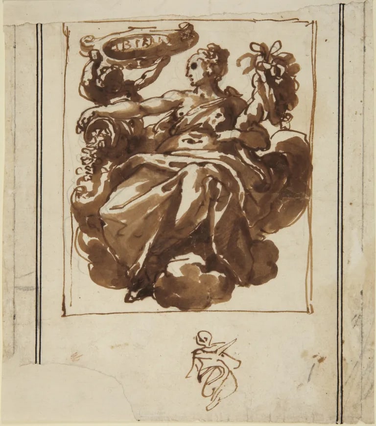 Seated Figure of Liberality