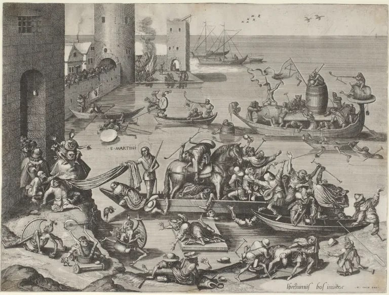 Saint Martin with His Horse in a Boat