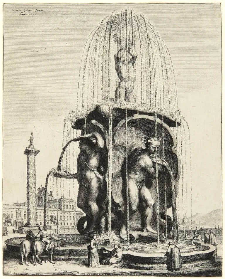 Fountain with Roman Monuments