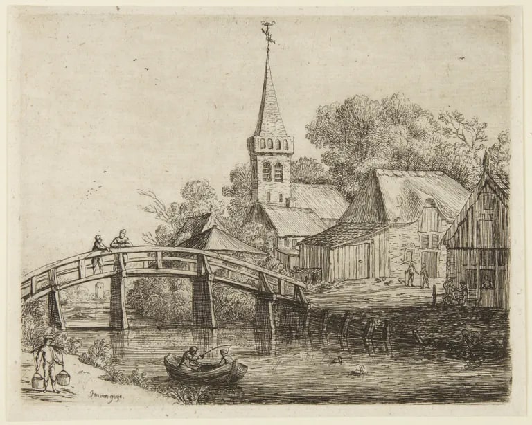 The Wooden Bridge (Du. IV 524 4: Hollstein IV, p. 91, no. 8; Bartsch: Saftleven 34)