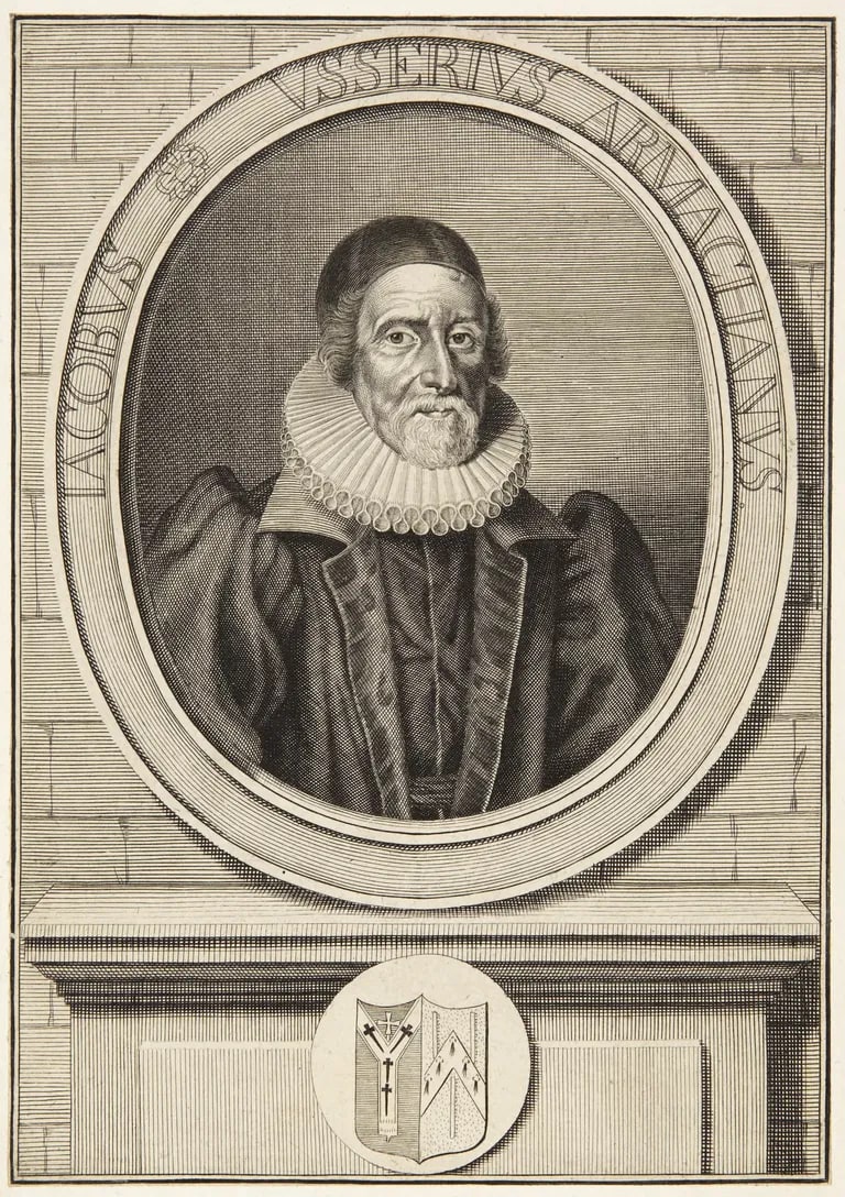 James Ussher, Archbishop of Armagh (Frontispiece to Ussher's "Annales" Paris, 1673)