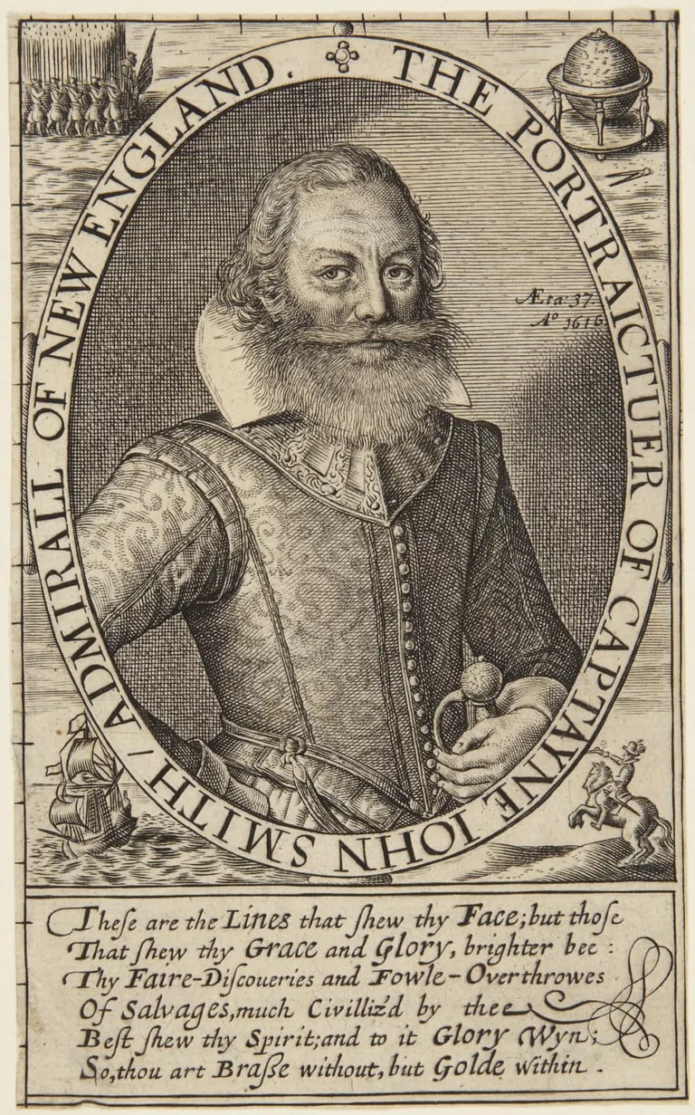 Portrait of Captain John Smith (Franken 875; O'Donoghue IV, 125, I; Hollstein XVI, 182, 113)